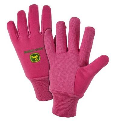 John Deere Light Duty Cotton Grip Pink Glove