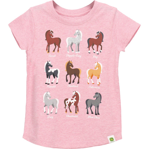 John Deere Girl Toddler Tee Horse Coat Colors