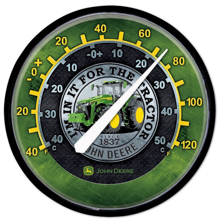 John Deere Green Tractor Thermometer