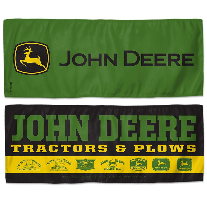 John Deere Green and Black 2 Sided Cooling Towel