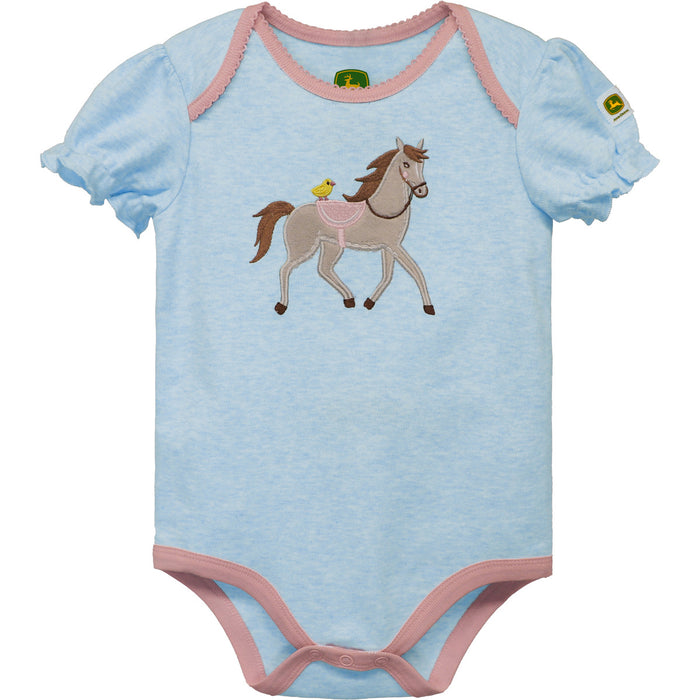 John Deere Girl Infant Horse Bodyshirt