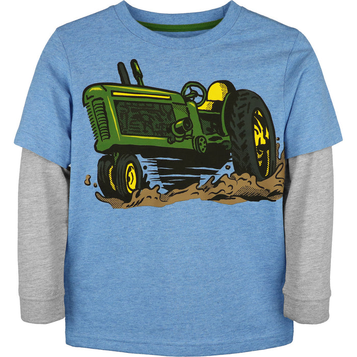 John Deere Boy Child Tractor Mud Long Sleeve