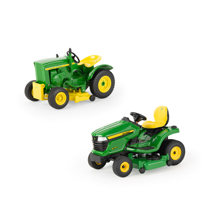 John Deere 1:16 110 & X394 Lawn Tractor Set