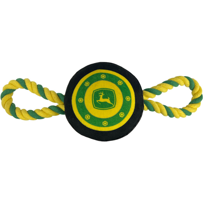 John Deere Plush Tire Toy With Rope