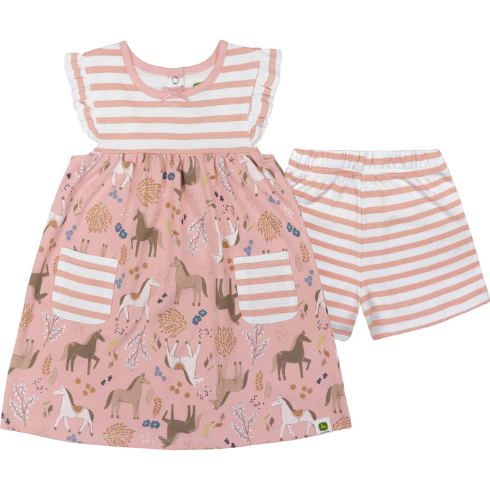 John Deere Girl Toddler Dress Set