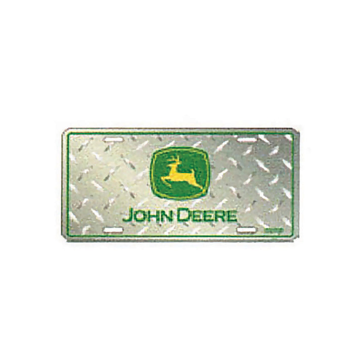 John Deere Metal License Plate Green Logo