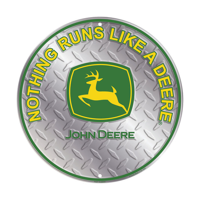 John Deere Metal Sign - Nothing Runs Like A Deere
