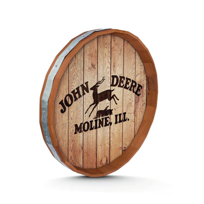 John Deere Wooden Barrel Sign