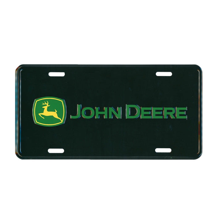 John Deere Metal Logo License Plate