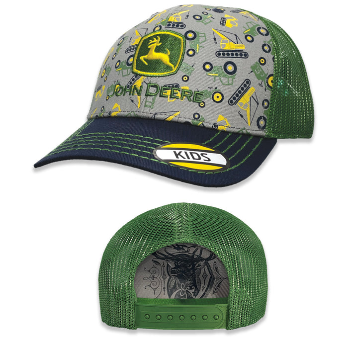 John Deere Boy Youth Navy & Green Embroidered Cap