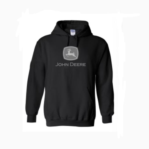 John Deere Mens Black Logo Fleece Hoodie