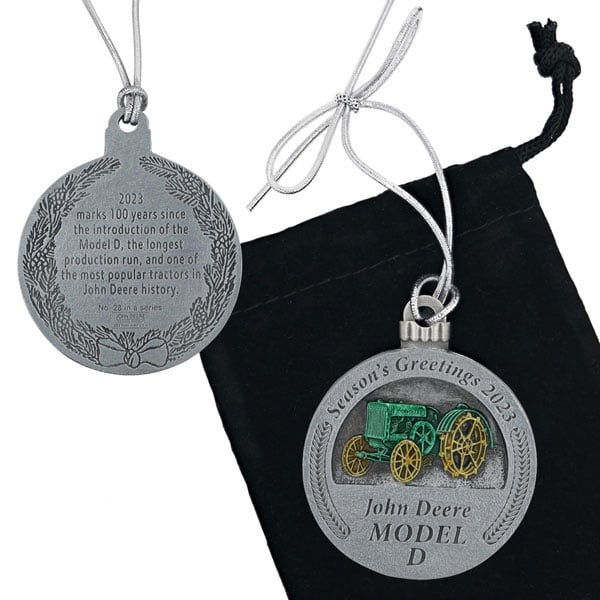 John Deere Limited Edition 2023 Pewter Christmas Ornament