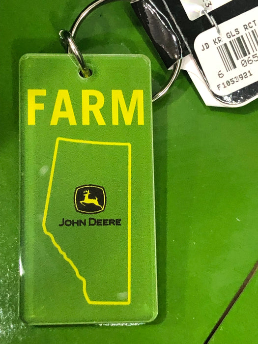John Deere Green Farm State Key Ring