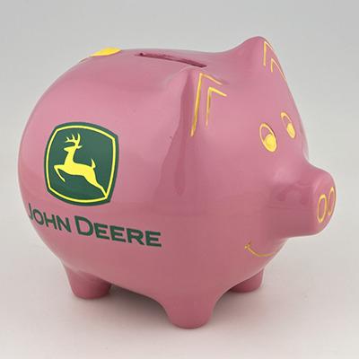 John Deere Pink Piggt Bank 