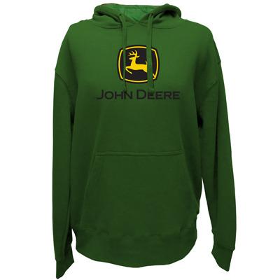 John Deere Mens Green Classic Logo Fleece Hoodie