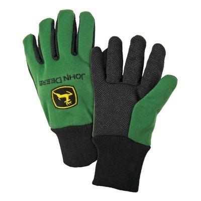 John Deere Light Duty Cotton Grip Green Glove