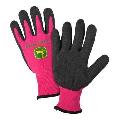 John Deere Nitrile Coated Pink Grip Glove