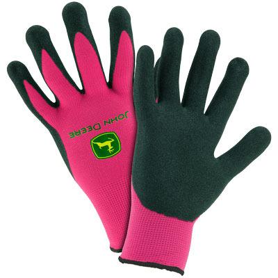 John Deere 3 Pack Pink Nitrile Coated Gloves