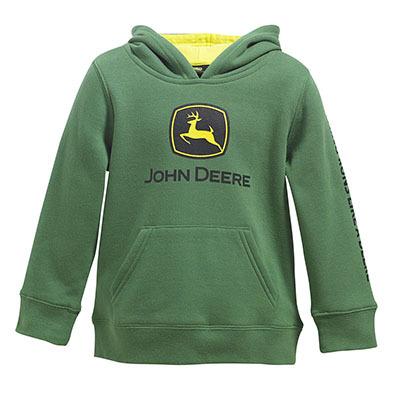 John Deere Boy Toddler Fleece Green Logo Hoodie