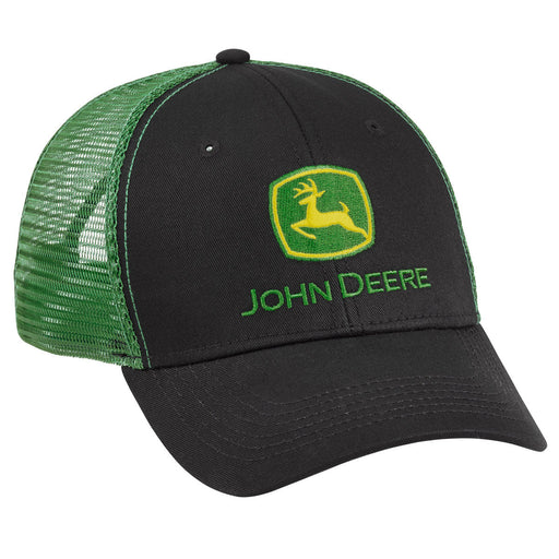 Twill & Mesh Logo Charcoal Trucker - John Deere cap