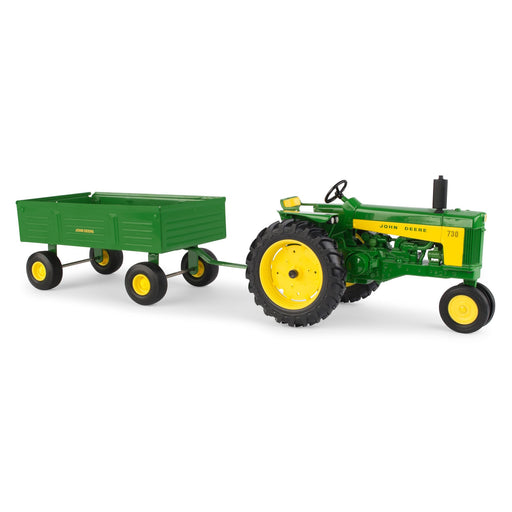 John Deere 1:16 730 Tractor with Barge Wagon