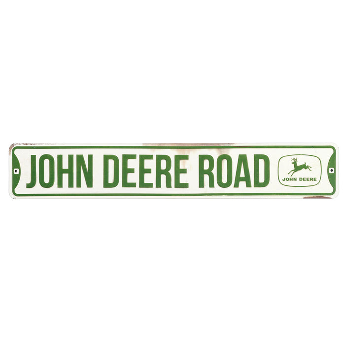 John Deere Embossed Metal Street Sign