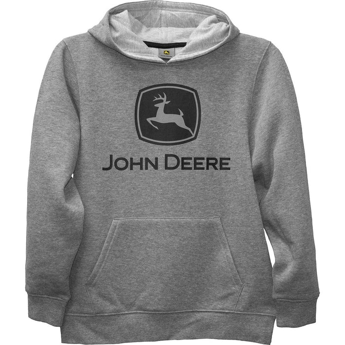 John Deere Boy Toddler Grey Trademark Logo Fleece Hoodie