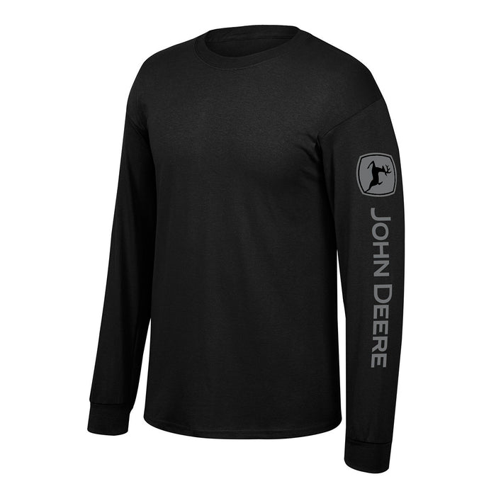John Deere Mens Black Long Sleeve Shirt