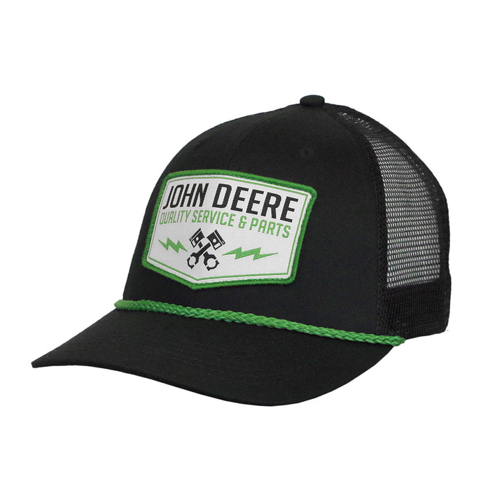 John Deere Mens Black Retro Patch Cap