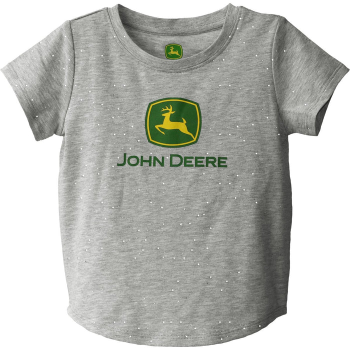 John Deere Girls Child Logo Sparkle Tee
