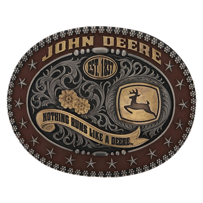 John Deere Oval John Deere Logo Trophy Buckle