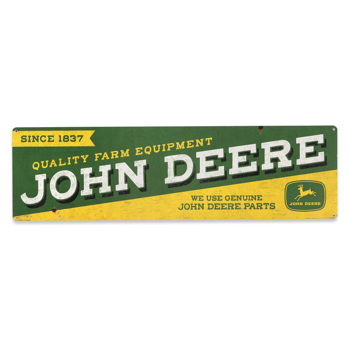 John Deere High Gloss Die Cut Metal Sign