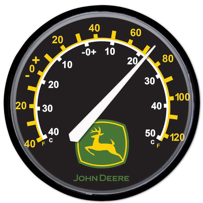John Deere Black Logo Thermometer