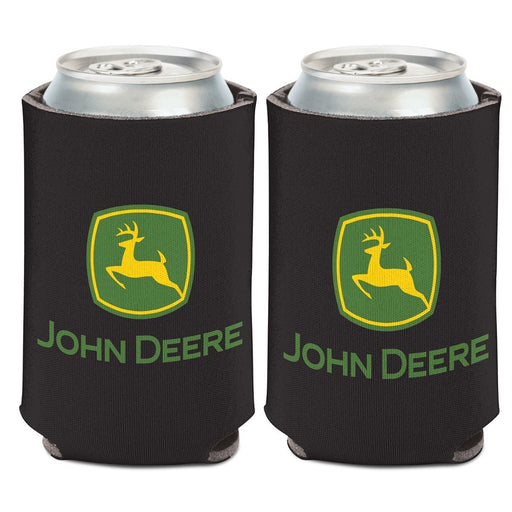 John Deere Black Logo Can Cooler