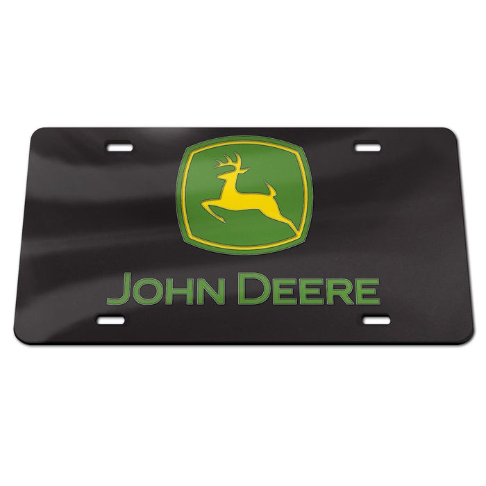 John Deere Black Logo License Plate
