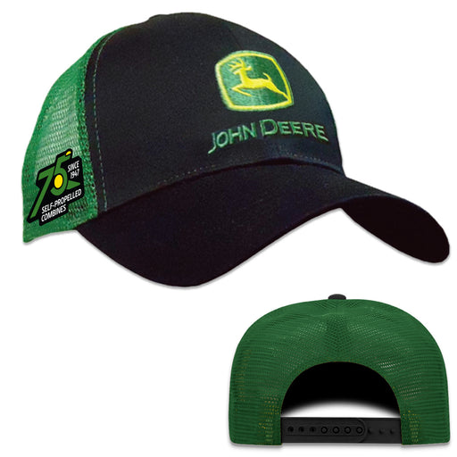 John Deere Twill Trucker Hat Mesh Baseball Cap-Olive-Os