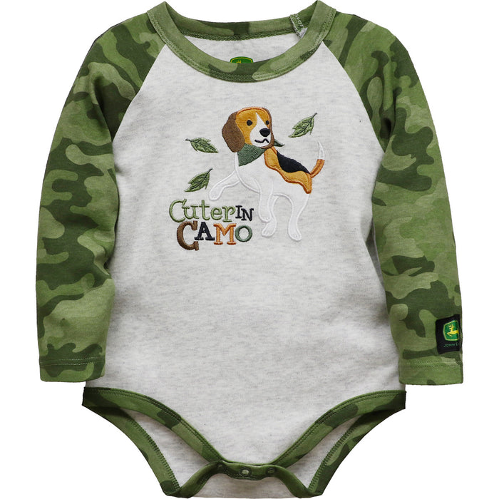 John Deere Boy Infant Cuter In Camo Bodyshirt
