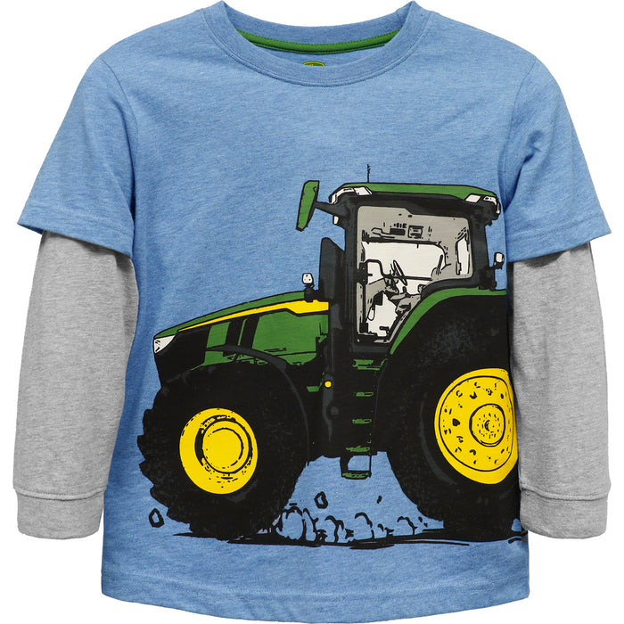 John Deere Boy Child Bold Tractor Long Sleeve Tee
