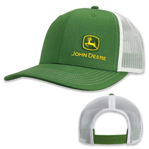 John Deere Green White Mesh Back Cap