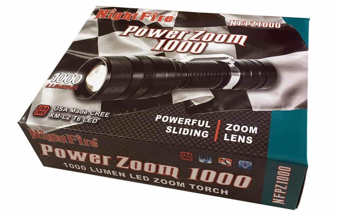 Night Rider NightFire Power Zoom 1000 Flashlight