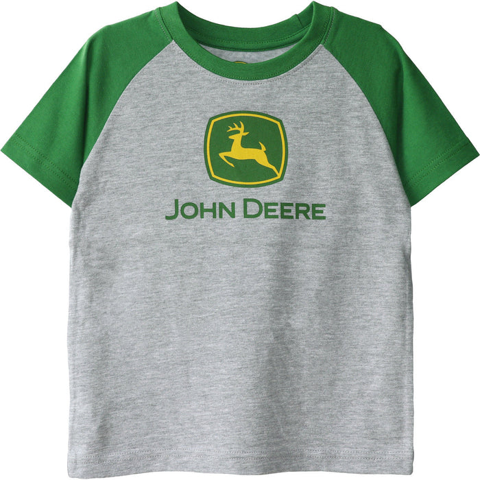 John Deere Boy Child Tee Logo Raglan